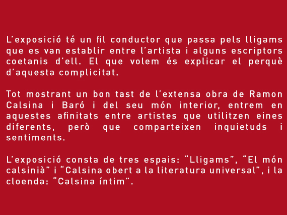 EXPOSICIÓN Calsina, tu i jo som germans!
