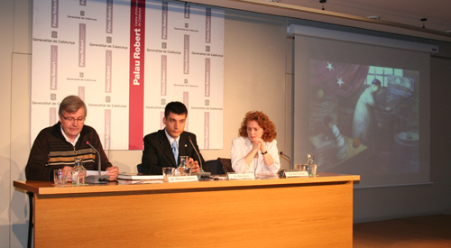 Rueda de prensa en el Palau Robert