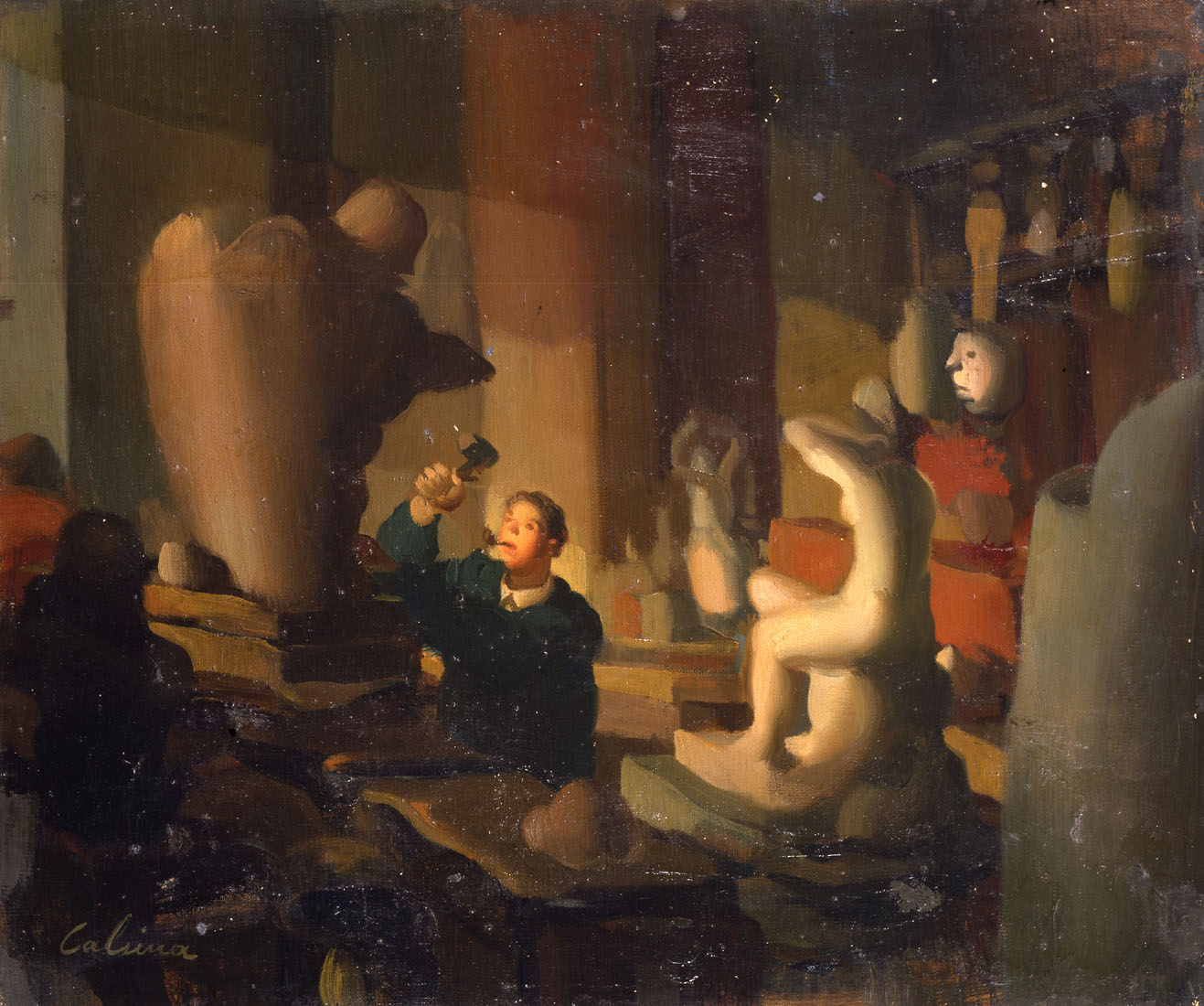 1940 Taller de escultor
