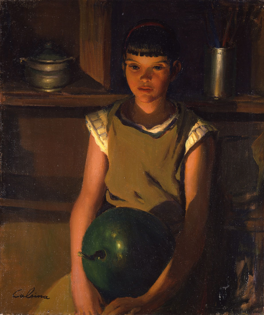 1960 Niña con sandía